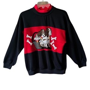 Vintage granny core 70s dog and bones sweatshirt. Size generous, medium